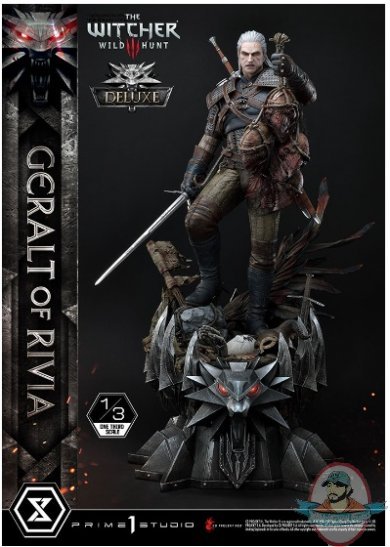 The Witcher 3 Wild Hunt Geralt of Rivia Deluxe Statue Prime 1 907409