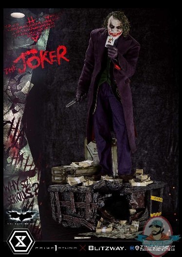 1/3 Dc The Dark Knight (Film) The Joker Masterline Statue Prime 1 
