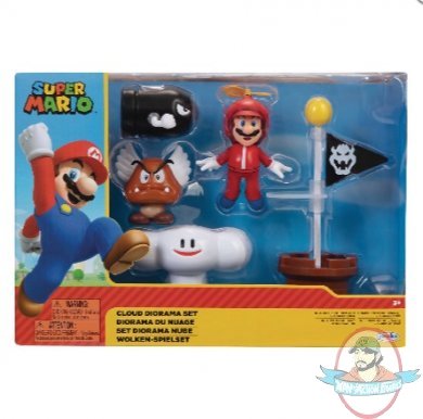 Nintendo Super Mario 2-1/2 inch Cloud Diorama Set Jakks Pacific