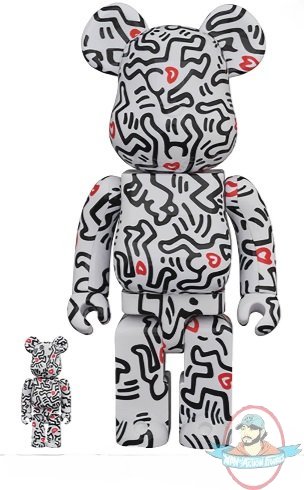 Keith Haring 8 Bearbrick 400% & 100% 2 Pack Medicom