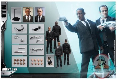 1/12 Scale Man in Black K & J Set Figures PCTOYS PC022C