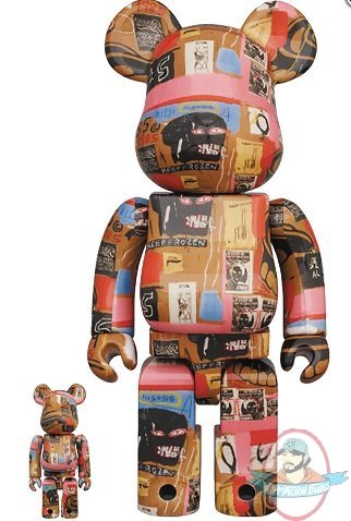 Andy Warhol X Jean Michel Basquiat Bearbrick 400% & 100% 2 Pck Medicom Andy Warhol X Jean Michel Basquiat Bearbrick 400% & 100% 2 Pck Medicom
