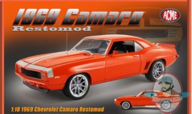 1:18 1969 Chevrolet Camaro Restomod Hugger Orange Acme A1805720
