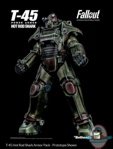 1/6 Fallout T-45 Hot Rod Shark Armor Pack Figure ThreeZero 908984