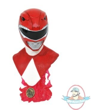 1/2 Scale Legends in 3D MMPR Red Ranger Bust Diamond Select