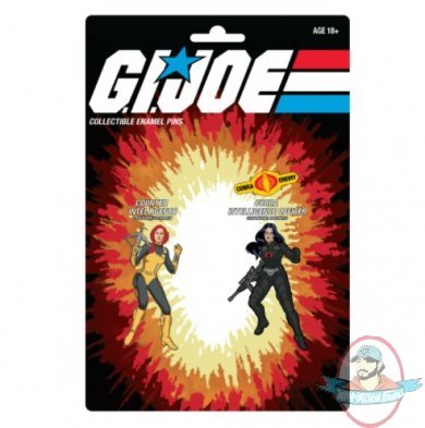 Gi Joe Scarlett X Baroness Retro Pin Set Icon Heroes