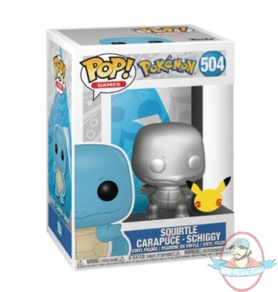 Pop! Games Pokemon Series 8 Squirtle Silver #504 Vinyl Figure Funko