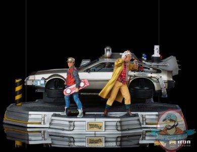 1/10 BTTFII DeLorean Set Full Deluxe Version Iron Studios 909537