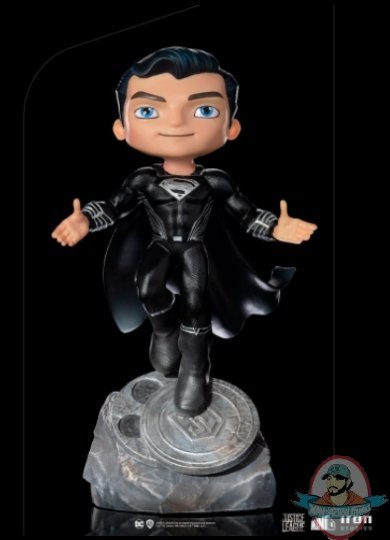 Dc Comics Superman Black Suit Mini Co.Statue Iron Studios 909755