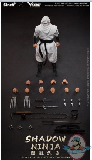 1/12 Shadow Ninja White Figure VT-N003 Vtoys X 