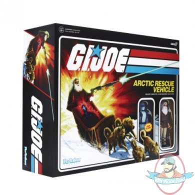 Gi Joe Arctic Rescue Vehicle Snake Eyes ReAction Figure Super 7