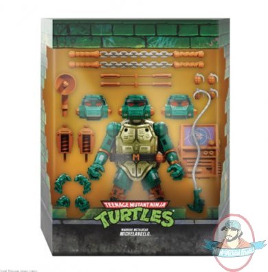 TMNT Ultimates Wave 7 Warrior Metalhead Michelangelo Figure Super 7