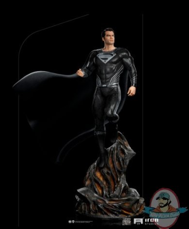 1/4 Dc Superman Black Suit Justice League Iron Studios 910661