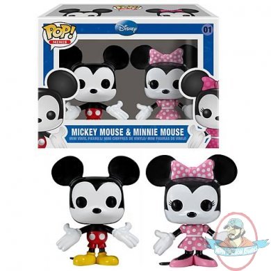 Disney Mickey & Minnie Mouse Mini Pop! Vinyl Figure 2-Pack Funko Disney Mickey & Minnie Mouse Mini Pop! Vinyl Figure 2-Pack Funko