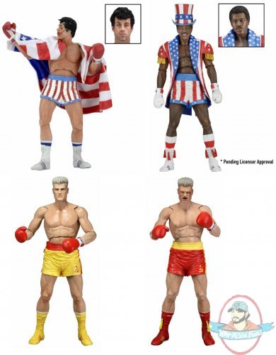 Rocky 40th Anniversary Series 2 Rocky IV Set of 4 Figures Neca Rocky 40th Anniversary Series 2 Rocky IV Set of 4 Figures Neca