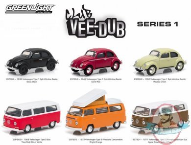 1:64 Club V-Dub Series 1 Set of 6 Greenlight 1:64 Club V-Dub Series 1 Set of 6 Greenlight