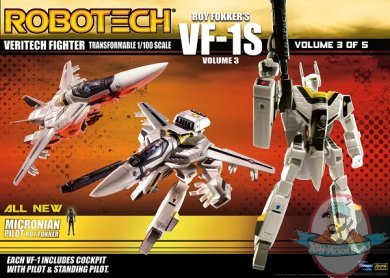 Robotech VF-1S Transformable Veritech Fighter Roy Fokker Vol 3 Toynami