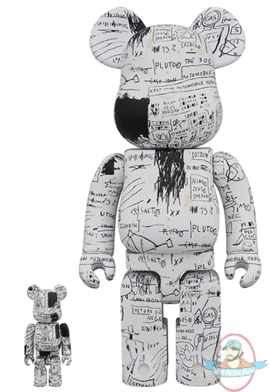Jean-Michel Basquiat Bearbrick No 3 400% & 100% 2 Pack Set Medicom