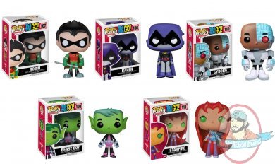 Pop! Television Teen Titans Go! Set of 5 Vinyl Figures by Funko