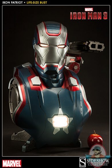 Iron Man 3 Life-Size Bust Iron Patriot by Sideshow Collectibles Iron Man 3 Life-Size Bust Iron Patriot by Sideshow Collectibles