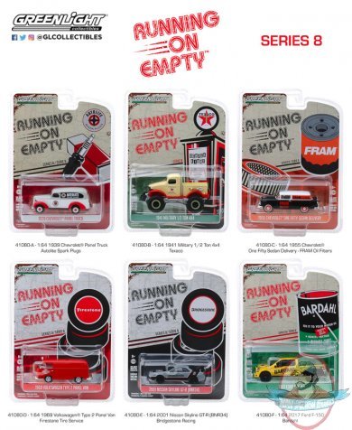 1:64 Running on Empty Series 8 Set of 6 Greenlight