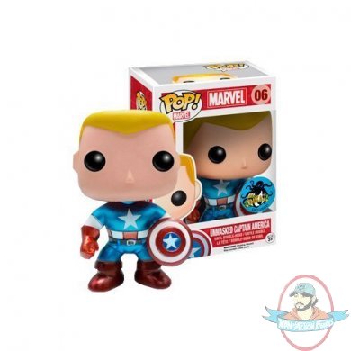 Marvel Pop! Comikaze Exclusive 2014 Unmasked Captain America Funko JC