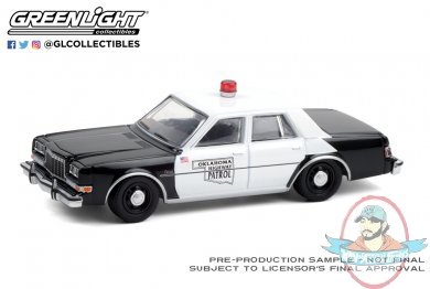 1:64 Hot Pursuit Series 37 1985 Dodge Diplomat Oklahoma Greenlight