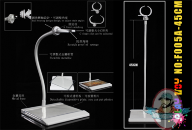 Play Toy 1:6 Accessories PT-F005A-45CM 17.70" Figure Stand in White Play Toy 1:6 Accessories PT-F005A-45CM 17.70" Figure Stand in White