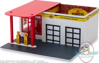 1:64 Mechanic's Corner Series 5 Gas Station Pennzoil Greenlight