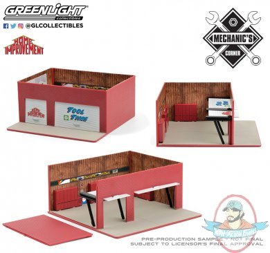 1:64 Mechanic's Corner Series 7 Weekend Workshop Home Greenlight