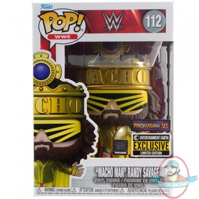Pop! WWE King Macho Man Metallic EE. Exclusive Vinyl Figure by Funko