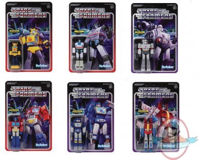 Transformers ReAction Set of 6 Figures Super 7