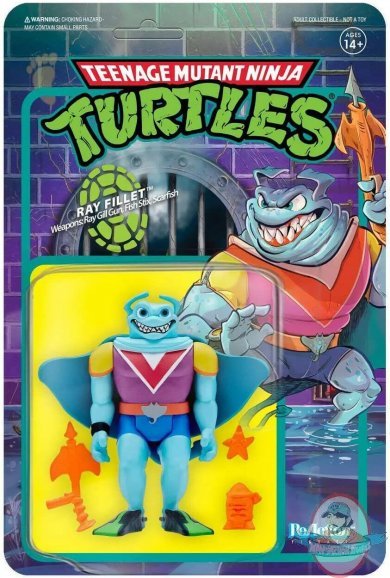 TMNT Ray Fillet Wave 4 ReAction Figure Super 7
