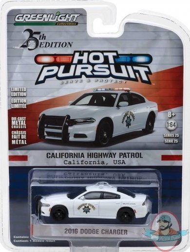 1:64 Hot Pursuit Series 25 2016 Dodge Charger California Highway 
