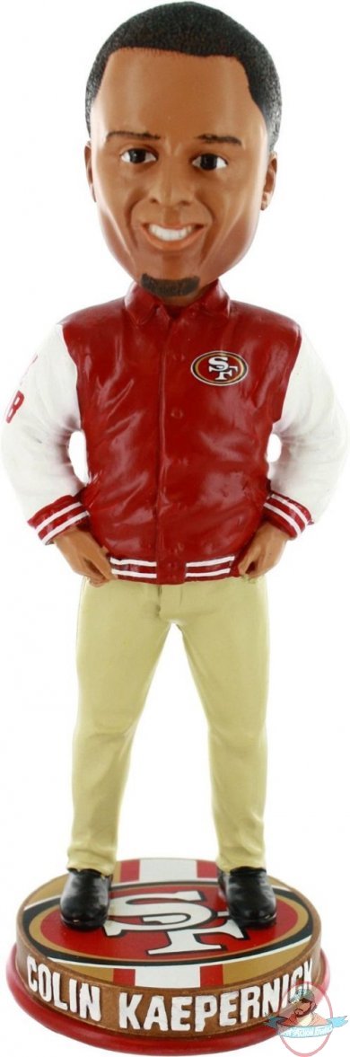 Colin Kaepernick 49ers Varsity Jacket Bobblehead Qb Special Edition