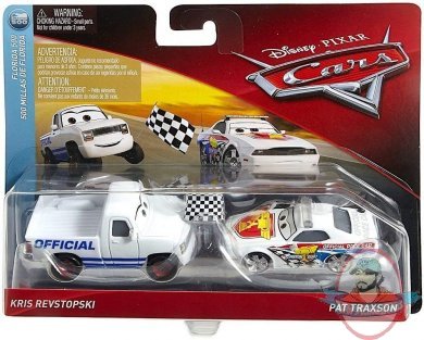 1:55 Scale Disney Pixar Cars 3 Kris Revstopski and Pat Traxson Mattel
