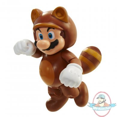 World of Nintendo Tanooki Mario with Coin 4" Series 1 Jakks Pacific