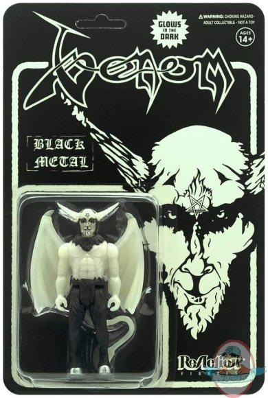 Venom Black Metal V2 Glow in The Dark ReAction Figure Super 7