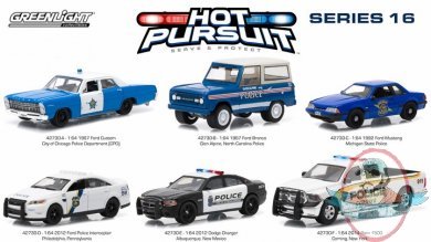 1:64 Hot Pursuit Series 16 Set of 6 by Greenlight 1:64 Hot Pursuit Series 16 Set of 6 by Greenlight