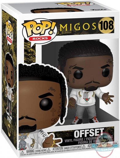 Pop! Rocks Migos Offset #108 Vinyl Figure Funko