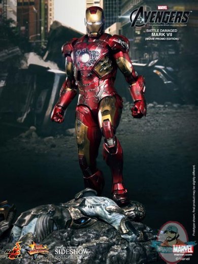 1/6 Iron Man Battle Damaged Mark VII Movie Masterpiece Hot Toys JC 1/6 Iron Man Battle Damaged Mark VII Movie Masterpiece Hot Toys JC