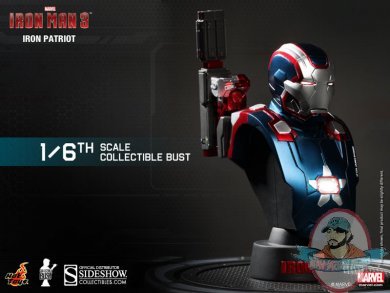 1/6 Scale Iron Man Iron Man 3 Iron Patriot Collectible Bust Hot Toys 1/6 Scale Iron Man Iron Man 3 Iron Patriot Collectible Bust Hot Toys