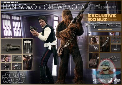 1/6 Star Wars Movie Masterpiece Han Solo & Chewbacca Set of 2 Hot Toys 1/6 Star Wars Movie Masterpiece Han Solo & Chewbacca Set of 2 Hot Toys