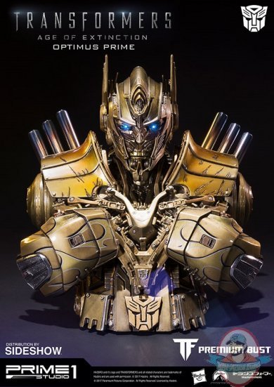 Transformers Age of Extinction Optimus Prime Gold Version Bust Prime 1