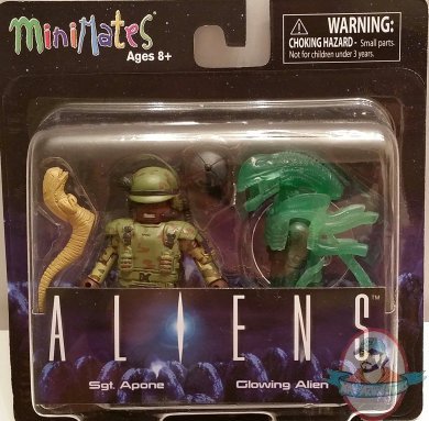 Alien Minimates Sargent Apone and Glowing Alien 2 Pack Diamond Select