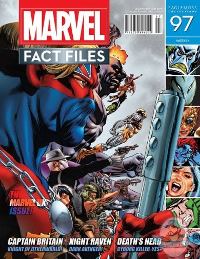 Marvel Fact Files #97 Captain Britain Cover Eaglemoss Marvel Fact Files #97 Captain Britain Cover Eaglemoss