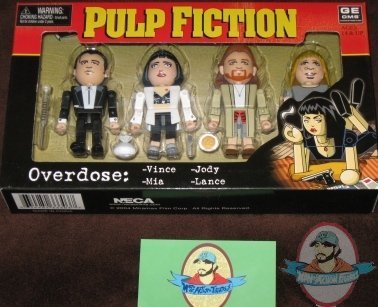Pulp Fiction Geoms Overdose Vincent Vega Mia Jody Lance by NECA Pulp Fiction Geoms Overdose Vincent Vega Mia Jody Lance by NECA