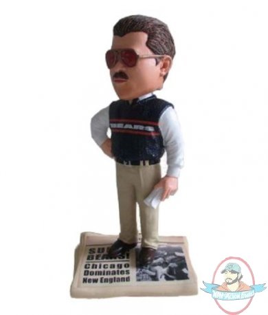 Mike Ditka Bears Coach Super Bowl Champs Newspaper Base Bobble Head