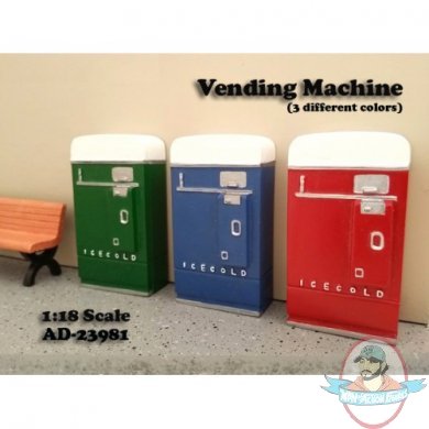 1:18 Scale Diorama Vending Machine Single pack(blue) American Diorama 