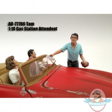 1:18 Scale Diorama Gas Station Attendant Tom American Diorama 